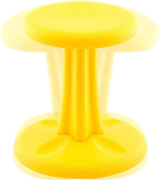 Alt view image 8 of 12 - Kore Wobble Chair - Age 6-7, Grade 1-2, Yellow (14in) Kids Wobble Chair - Flexible Seating Stool for Classroom & Elementary School, ADD/ADHD - Made in USA