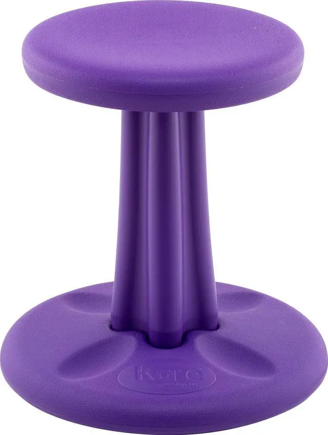 Alt view image 6 of 11 - Kore Wobble Chair - Age 6-7, Grade 1-2, Purple (14in) Kids Wobble Chair - Flexible Seating Stool for Classroom & Elementary School, ADD/ADHD - Made in USA