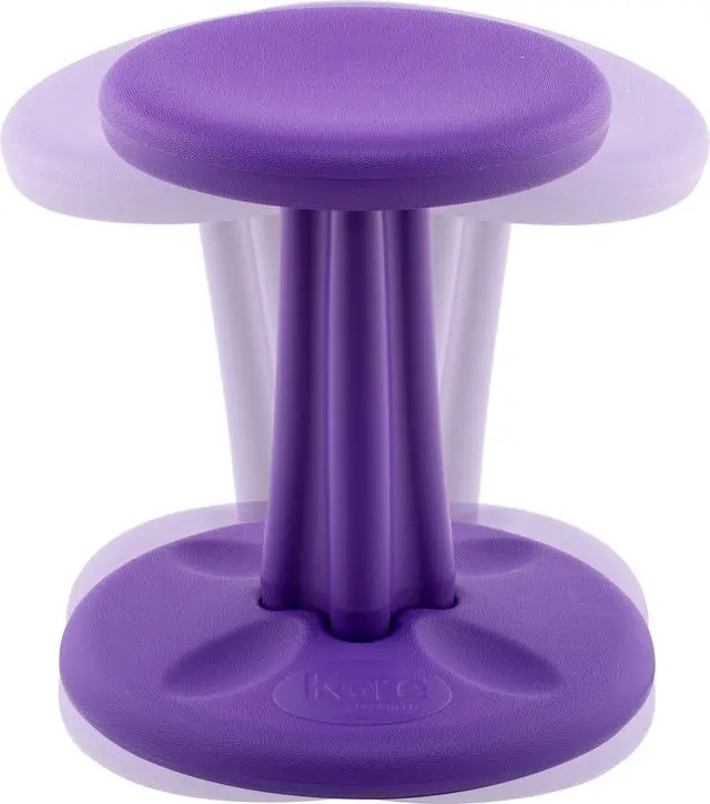 Alt view image 7 of 11 - Kore Wobble Chair - Age 6-7, Grade 1-2, Purple (14in) Kids Wobble Chair - Flexible Seating Stool for Classroom & Elementary School, ADD/ADHD - Made in USA