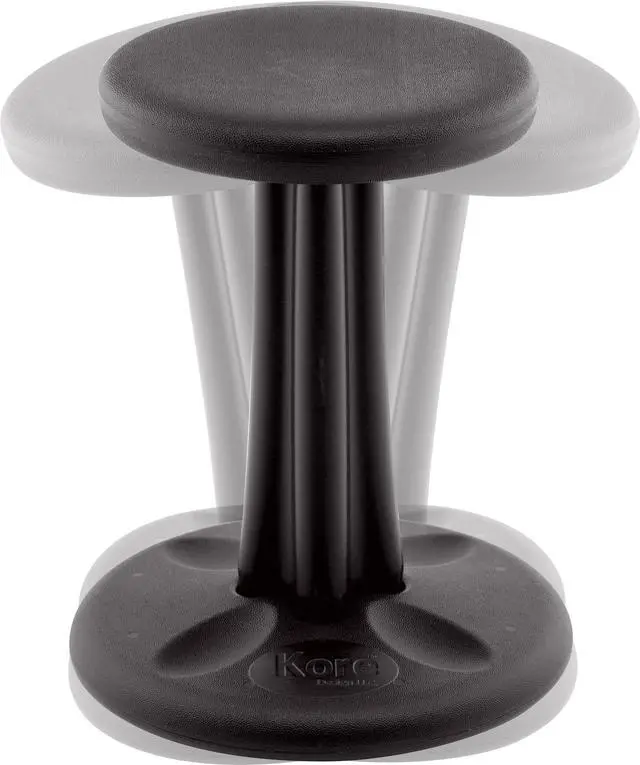 Alt view image 11 of 15 - Kore Wobble Chair - Age 8-9, Grade 3-4, Black (16in) - Flexible Seating Stool for Classroom, Elementary School, ADD/ADHD - Made in USA