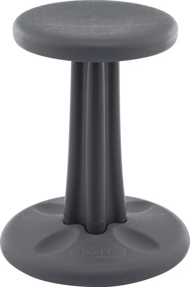 Alt view image 6 of 11 - Kore Wobble Chair - Age 8-9, Grade 3-4, Grey (16in) - Flexible Seating Stool for Classroom, Elementary School, ADD/ADHD - Made in USA