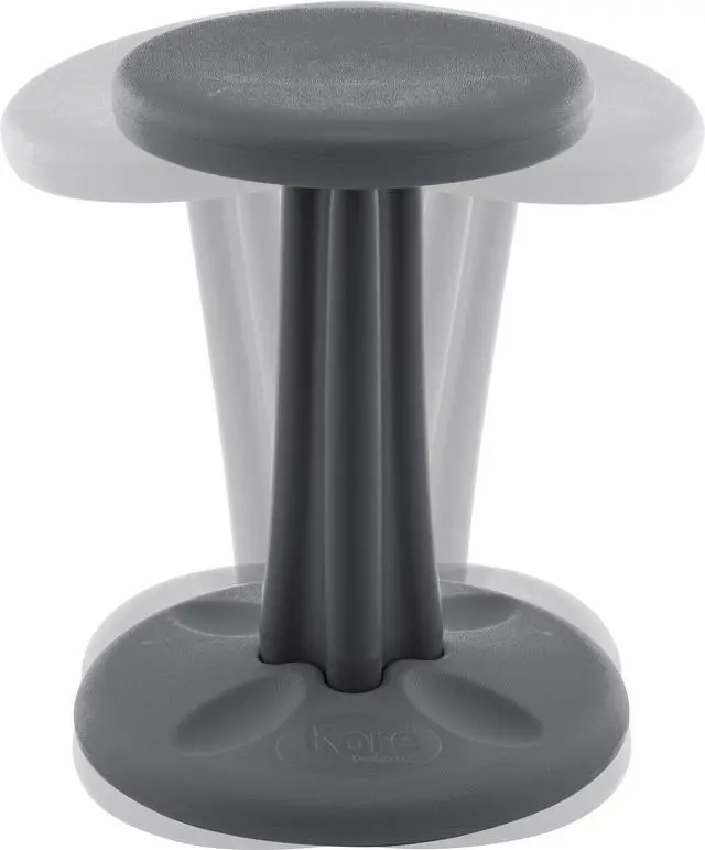 Alt view image 7 of 11 - Kore Wobble Chair - Age 8-9, Grade 3-4, Grey (16in) - Flexible Seating Stool for Classroom, Elementary School, ADD/ADHD - Made in USA
