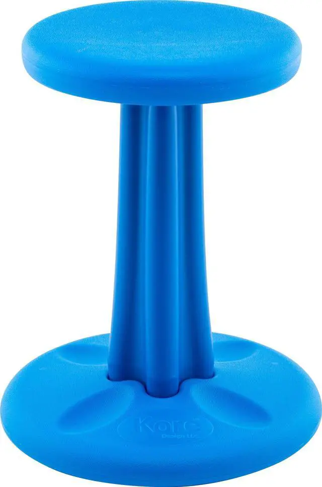 Alt view image 9 of 14 - Kore Wobble Chair - Age 8-9, Grade 3-4, Blue (16in) - Flexible Seating Stool for Classroom, Elementary School, ADD/ADHD - Made in USA