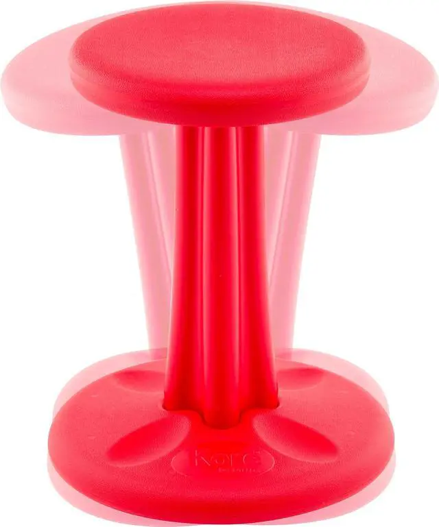Alt view image 7 of 11 - Kore Wobble Chair - Age 8-9, Grade 3-4, Red (16in) - Flexible Seating Stool for Classroom, Elementary School, ADD/ADHD - Made in USA