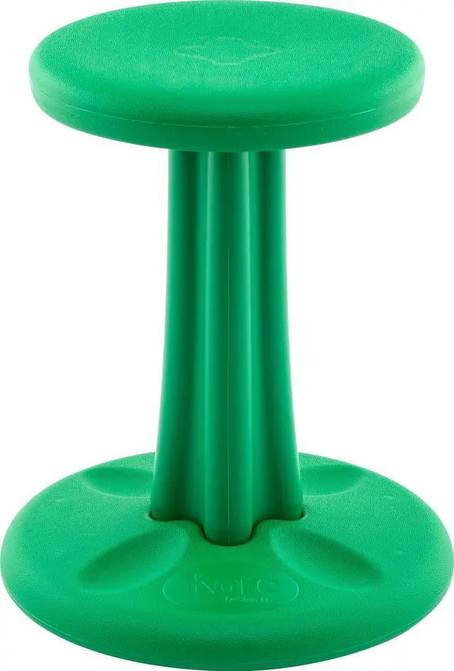 Alt view image 8 of 13 - Kore Wobble Chair - Age 8-9, Grade 3-4, Green (16in) - Flexible Seating Stool for Classroom, Elementary School, ADD/ADHD - Made in USA