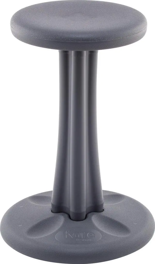 Alt view image 5 of 10 - Kore Pre-teen Wobble Chair - Age 10-11 , Grade 5-6, Grey (18in) Flexible Seating Stool for Classroom, Home & School, ADD/ADHD - Made in USA