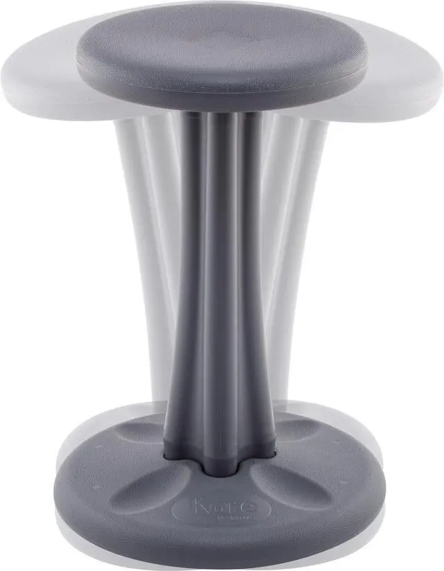 Alt view image 6 of 10 - Kore Pre-teen Wobble Chair - Age 10-11 , Grade 5-6, Grey (18in) Flexible Seating Stool for Classroom, Home & School, ADD/ADHD - Made in USA