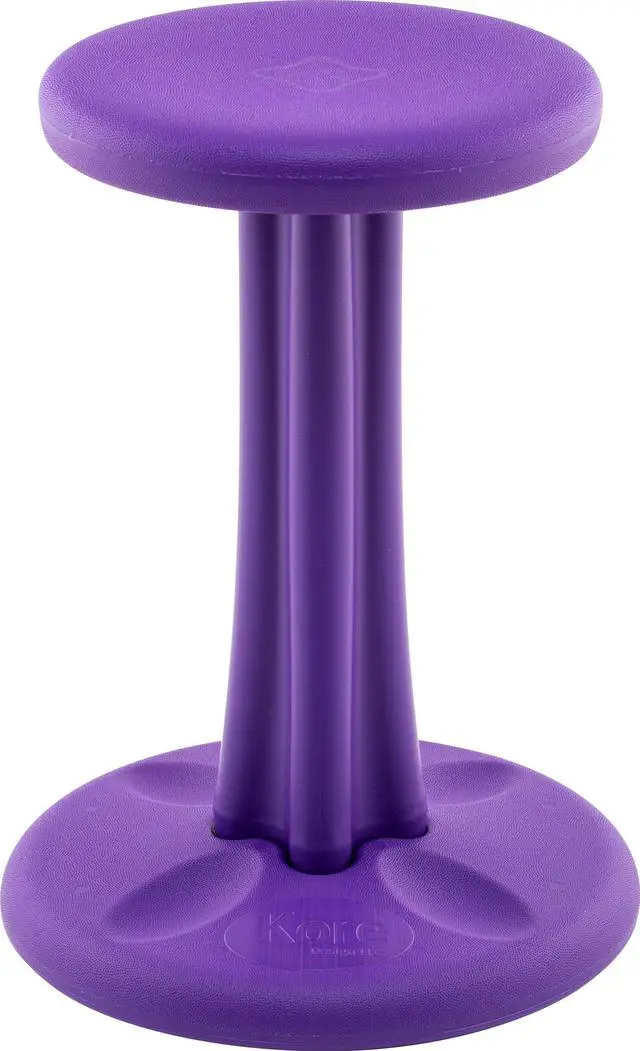 Alt view image 6 of 11 - Kore Pre-teen Wobble Chair - Age 10-11 , Grade 5-6, Purple (18in) Flexible Seating Stool for Classroom, Home & School, ADD/ADHD - Made in USA
