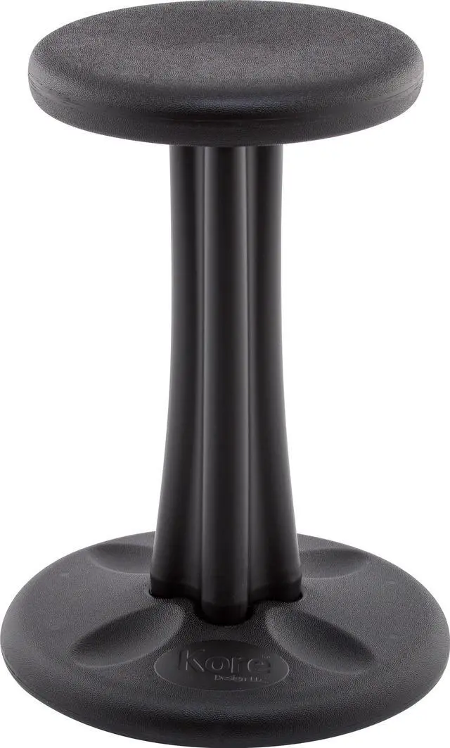 Alt view image 5 of 10 - Kore Pre-teen Wobble Chair - Age 10-11 , Grade 5-6, Black (18in) Flexible Seating Stool for Classroom, Home & School, ADD/ADHD - Made in USA