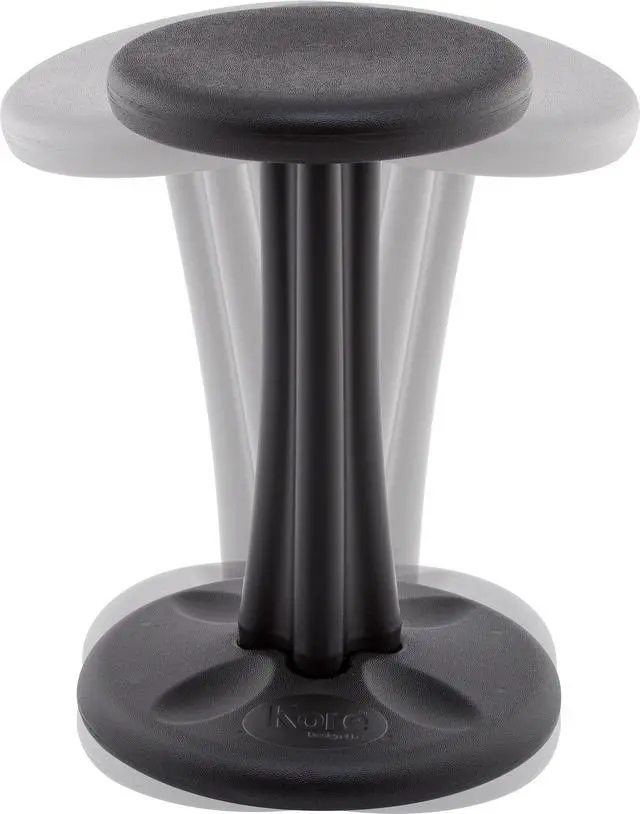 Alt view image 6 of 10 - Kore Pre-teen Wobble Chair - Age 10-11 , Grade 5-6, Black (18in) Flexible Seating Stool for Classroom, Home & School, ADD/ADHD - Made in USA