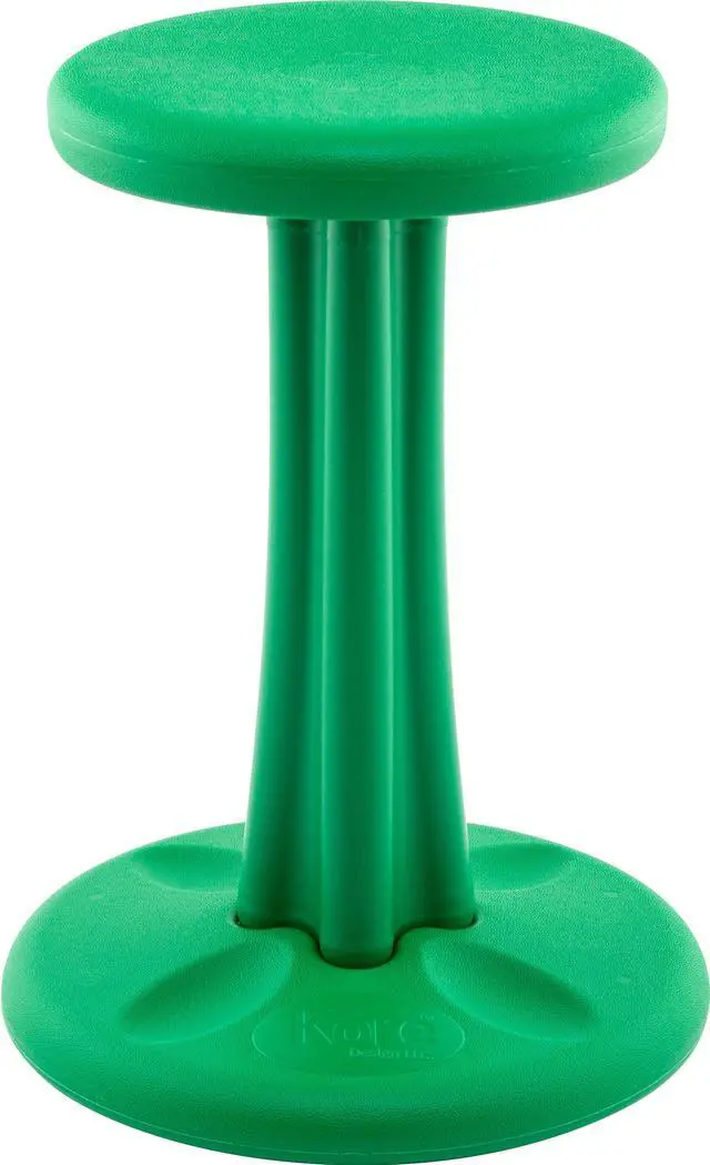 Alt view image 2 of 7 - Kore Pre-teen Wobble Chair - Age 10-11 , Grade 5-6, Green (18in) Flexible Seating Stool for Classroom, Home & School, ADD/ADHD - Made in USA
