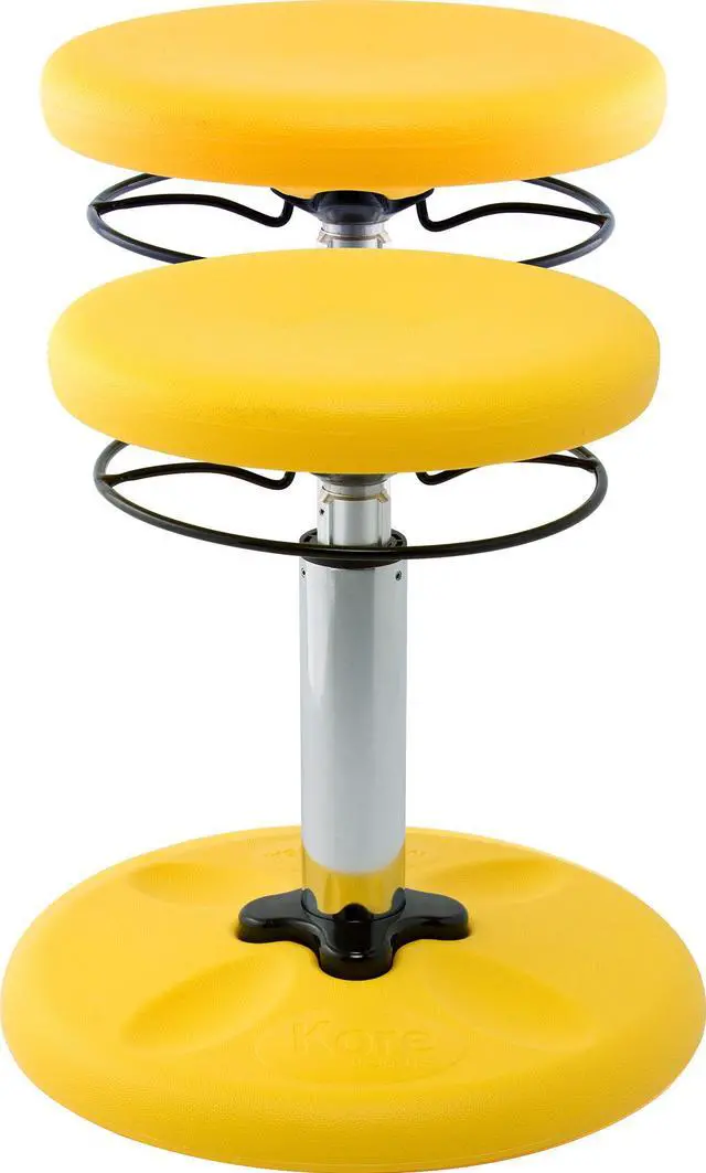 Alt view image 6 of 9 - Kore Design KOR3103 (14" - 19") Kids Adjustable Standard Wobble Chair, Yellow
