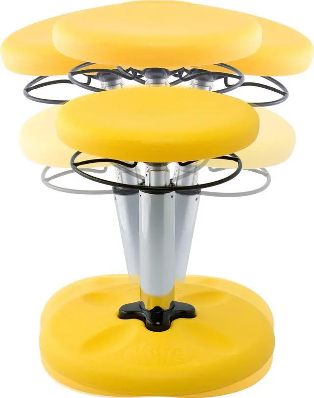 Alt view image 5 of 9 - Kore Design KOR3103 (14" - 19") Kids Adjustable Standard Wobble Chair, Yellow