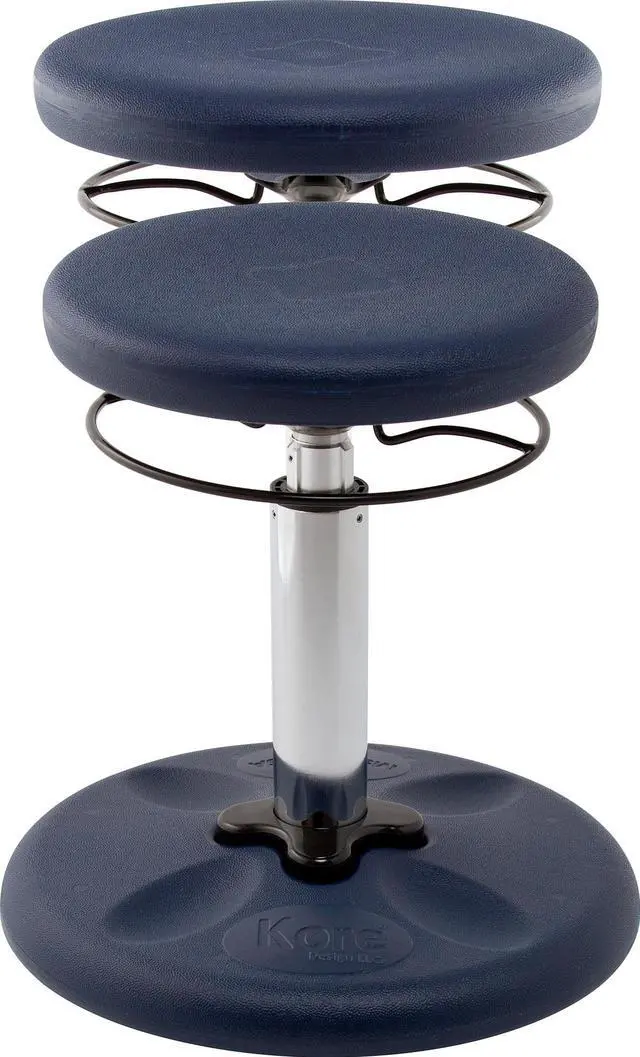 Alt view image 6 of 9 - Kore Design KOR3104 (14" - 19") Kids Adjustable Standard Wobble Chair, Dark Blue