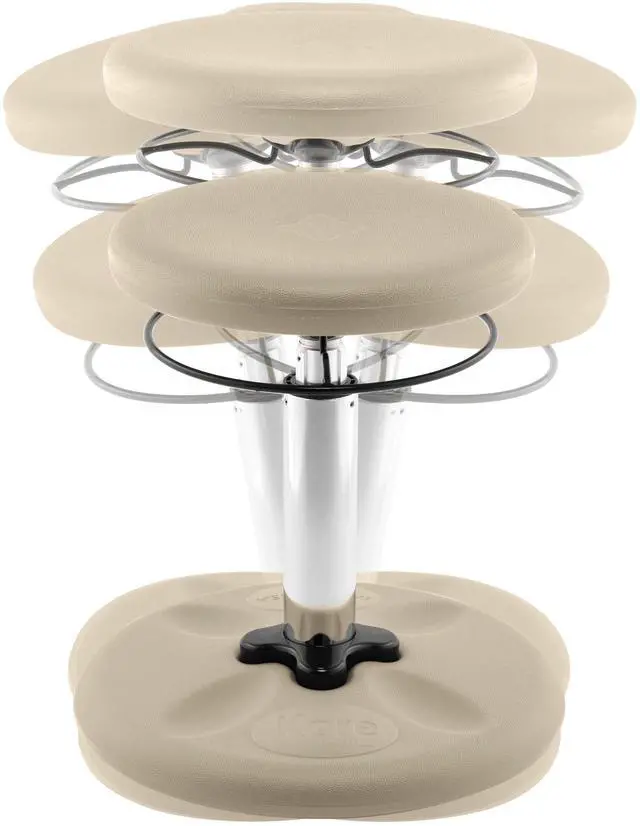 Alt view image 3 of 7 - Kore Design Kids Adjustable Standard Wobble Chair 14-19", Sand Dollar