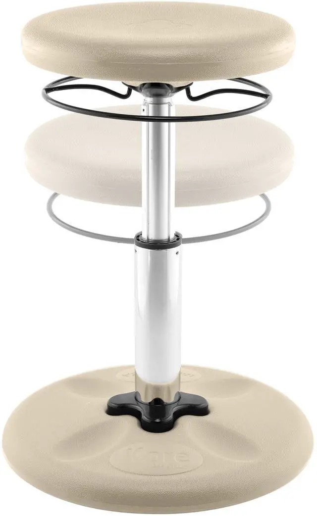 Alt view image 4 of 7 - Kore Design Kids Adjustable Standard Wobble Chair 14-19", Sand Dollar