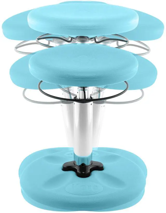 Alt view image 3 of 7 - Kore Design Kids Adjustable Standard Wobble Chair 14-19", Pale Blue