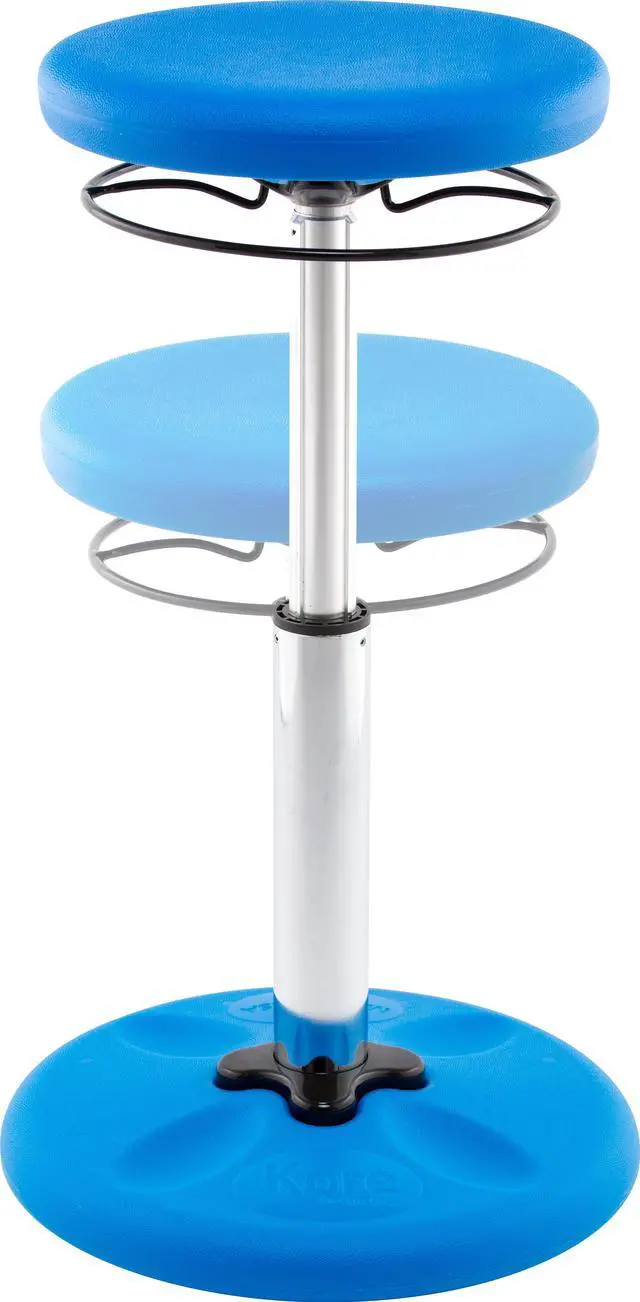 Alt view image 8 of 11 - Kore Adjustable Height Wobble Chair, Active Sitting for Children, Kids, Teens: Better Than a Balance Ball, Flexible Classroom Seating, Adjusts from 16.5 to 24", Blue