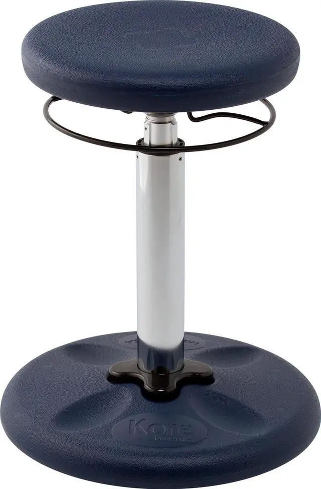 Alt view image 3 of 9 - Kore Adjustable Height Wobble Chair, Active Sitting for Children, Kids, Teens: Better Than a Balance Ball, Flexible Classroom Seating, Adjusts from 16.5 to 24", Dark Blue