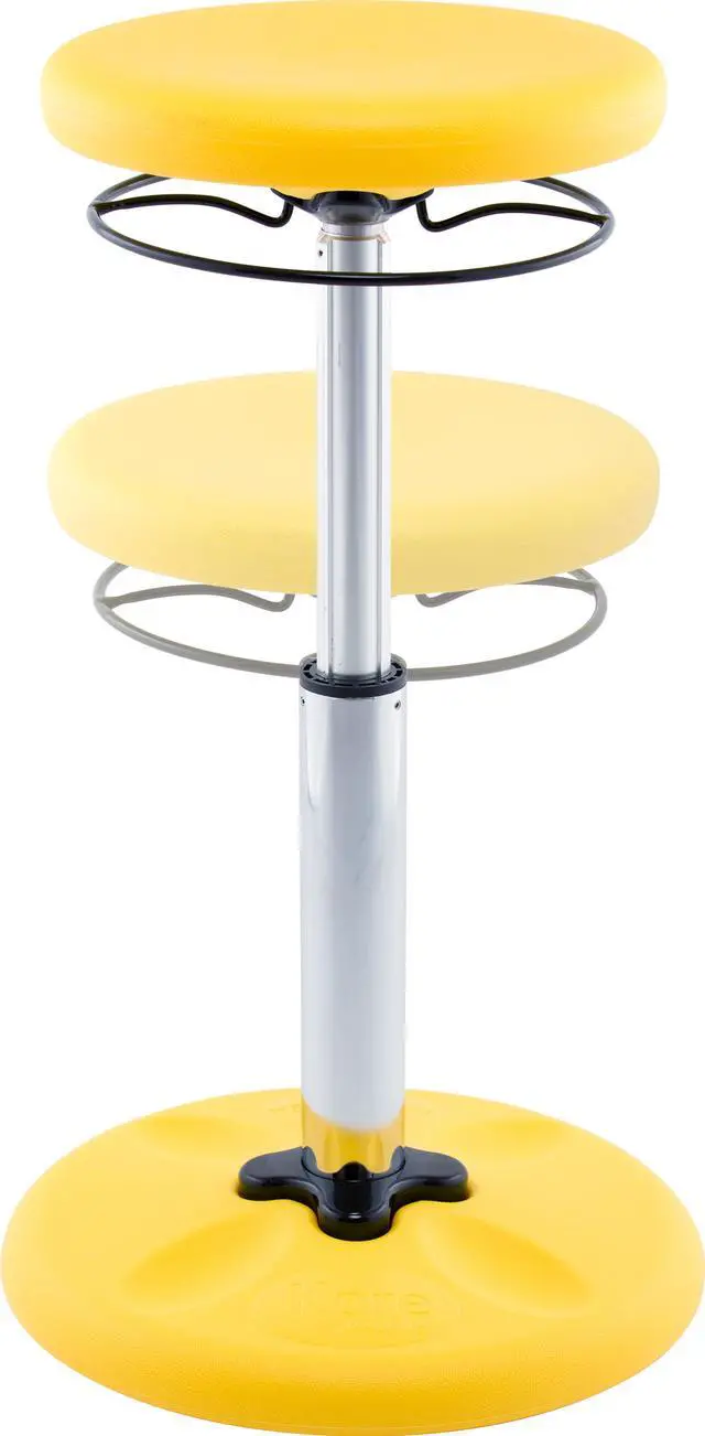 Alt view image 5 of 8 - Kore Adjustable Height Wobble Chair, Active Sitting for Children, Kids, Teens: Better Than a Balance Ball, Flexible Classroom Seating, Adjusts from 16.5 to 24", Yellow