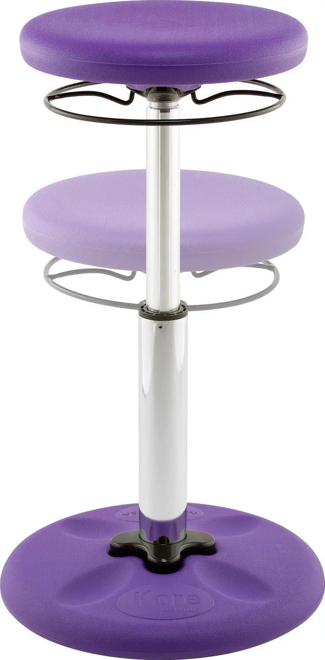 Alt view image 7 of 10 - Kore Kids Adjustable Tall Wobble Chair 16.5-24 Purple