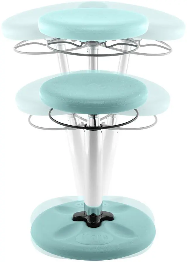Alt view image 3 of 7 - Kore Design Kids Adjustable Tall Wobble Chair 16.5-24", Teal