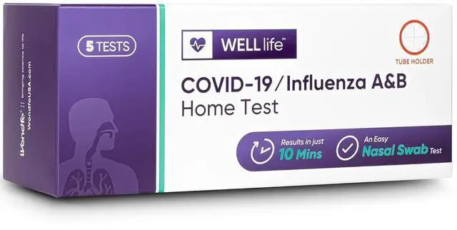 WELL life COVID-19  Flu A&B Home Test 5-pack