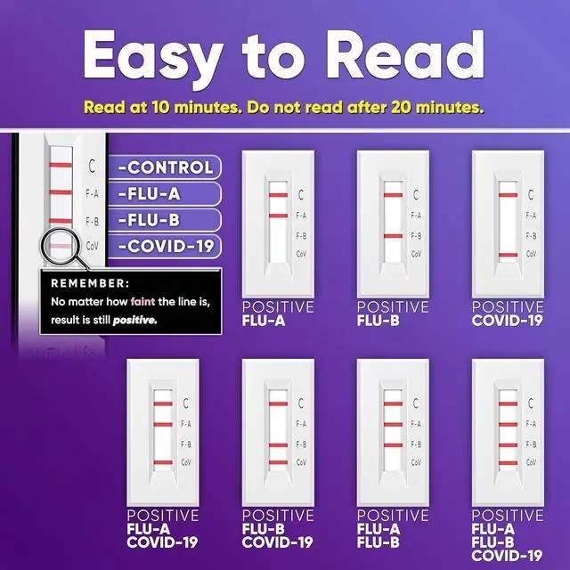 Alt view image 6 of 7 - WELL life COVID-19  Flu A&B Home Test 5-pack