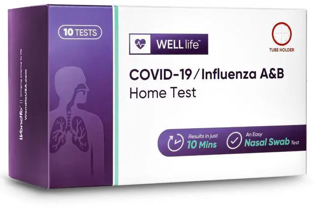 WELL life COVID-19  Flu A&B Home Test 10-pack