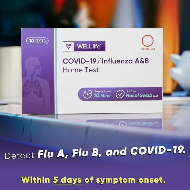 Alt view image 6 of 7 - WELL life COVID-19  Flu A&B Home Test 10-pack