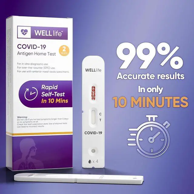 Alt view image 6 of 7 - WELL life COVID-19 Antigen Home Test 2-pack