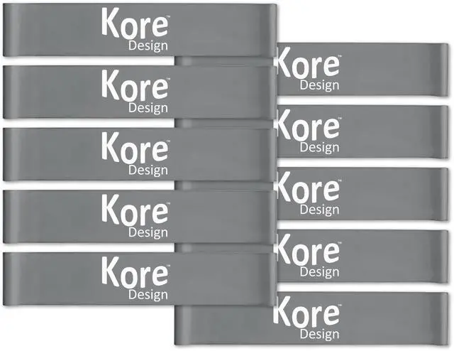 Main image of Kore Design Fidget Kick Bands Latex (10 to 16) 10-pack, Grey