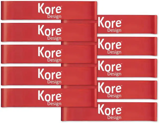 Main image of Kore Design Fidget Kick Bands Latex (10 to 16) 10-Pack, Red