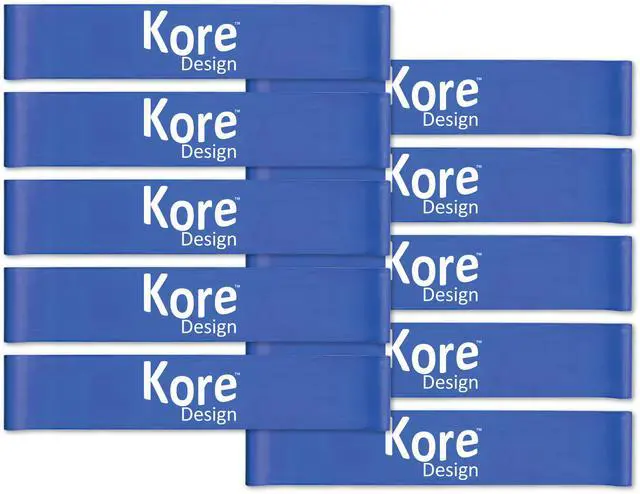 Main image of Kore Design Fidget Kick Bands Silicone (12 to 24) 10-pack, Blue