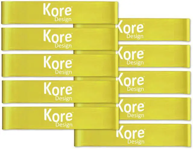 Main image of Kore Design Fidget Kick Bands Silicone (12 to 24) 10-pack, Yellow