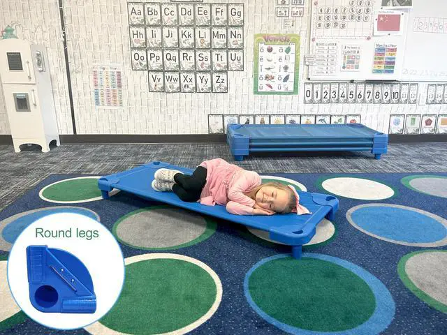 Alt view image 3 of 4 - Kore Design Stackable Standard Cot (52x23x7") Blue, Round