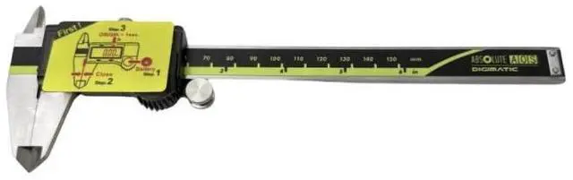 Alt view image 3 of 6 - Mitutoyo® Digital Caliper 500-196-30 - 0-6"/0-150mm Range, 0.0005"/0.01mm Resolution, LCD Display, Stainless Steel