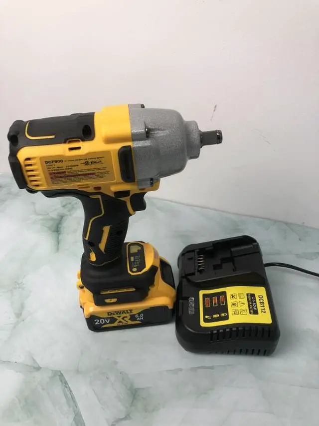 Alt view image 4 of 7 - DEWALT® DCF900 20V Power Tool Kit 1/2 Inch Brushless Cordless High Torque Impact Wrench (Hog Ring Anvil)- impact wrench & Batteries & Chargers