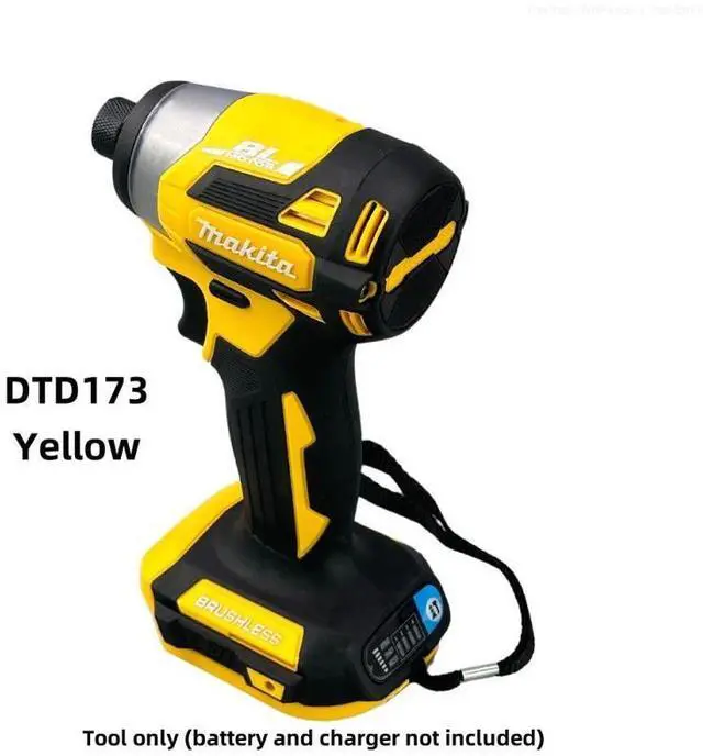 Alt view image 6 of 6 - Makita® 18V LXT DTD173  Cordless Impact Driver - Brushless Motor, Tools Only (Yellow)