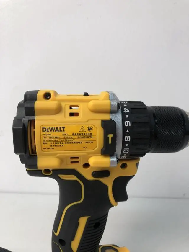 Alt view image 5 of 6 - DeWALT® 20V Brushless Impact Drill DCD805 - Cordless 1/2-inch Chuck, Stepless Speed Control - Rechargeable Power Tool (Electric drill+Battery+Charger)