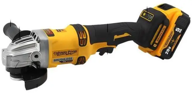 Alt view image 2 of 7 - DEWALT® DCG414 20V Professional Brushless Cordless Angle Grinder - 125mm, Portable Cutting Machine (Battery & Charger Included)