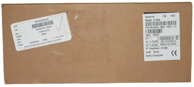 Alt view image 10 of 14 - ShoreTel, Inc IP 655 VoIP Phone - 5" LCD, PoE, Dual Ethernet, Full-Duplex Speaker