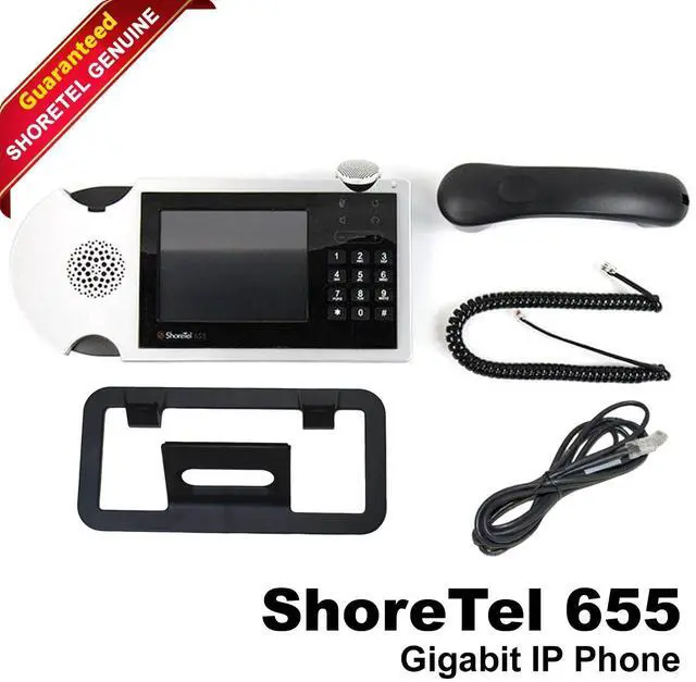 Alt view image 8 of 14 - ShoreTel, Inc IP 655 VoIP Phone - 5" LCD, PoE, Dual Ethernet, Full-Duplex Speaker