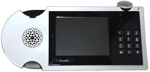 Alt view image 13 of 14 - ShoreTel, Inc IP 655 VoIP Phone - 5" LCD, PoE, Dual Ethernet, Full-Duplex Speaker