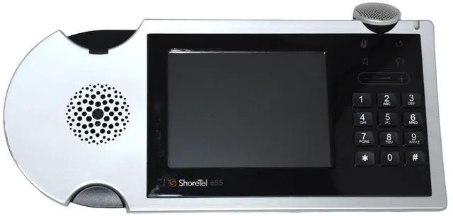Alt view image 6 of 7 - ShoreTel IP 655 VoIP Phone - 5" LCD, PoE, Dual Ethernet, Full-Duplex Speaker - OEM