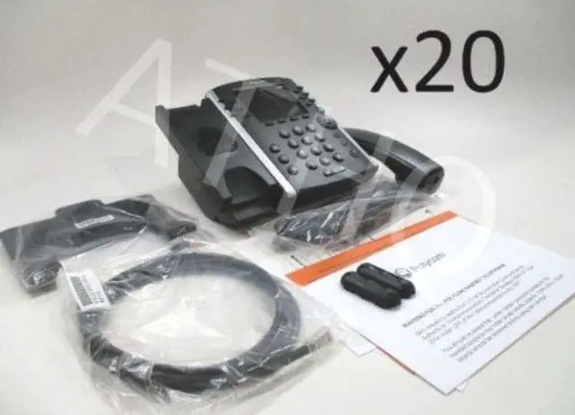 Alt view image 2 of 2 - Bundle of 20 Polycom VVX 400 VoIP IP SIP Business Media Phone (2200-46157-025)
