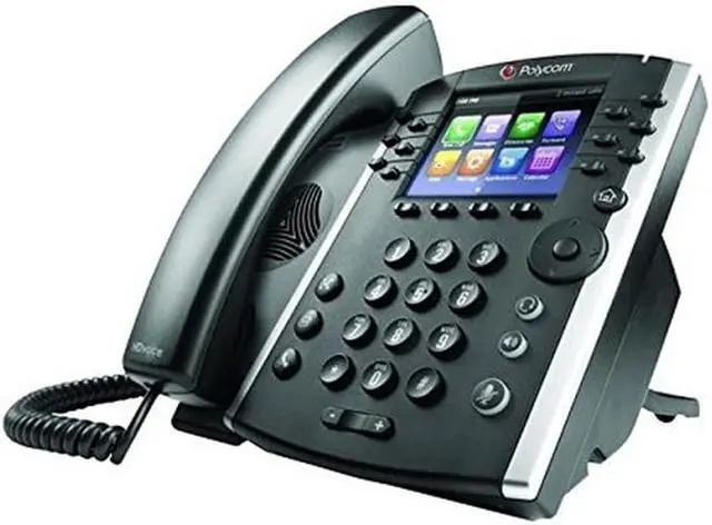 Alt view image 9 of 9 - Polycom VVX 411 Corded 12 Line PoE IP Phone AC Adapter 2200-48450-001