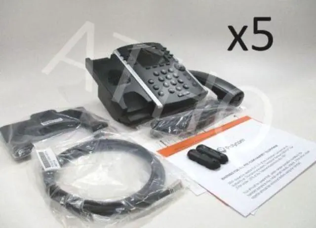 Alt view image 2 of 2 - Bundle of 5 Polycom VVX 400 VoIP IP SIP Business Media Phone (2200-46157-025)