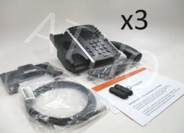 Alt view image 2 of 2 - Bundle of 3 Polycom VVX-400 VoIP Business Media Phone 2200-46157-025