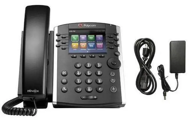 Alt view image 5 of 8 - Polycom VVX 411 with Power Adapter VVX 411 12-line Desktop Phone